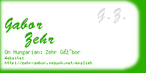 gabor zehr business card